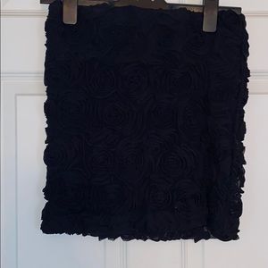 Black mini skirt